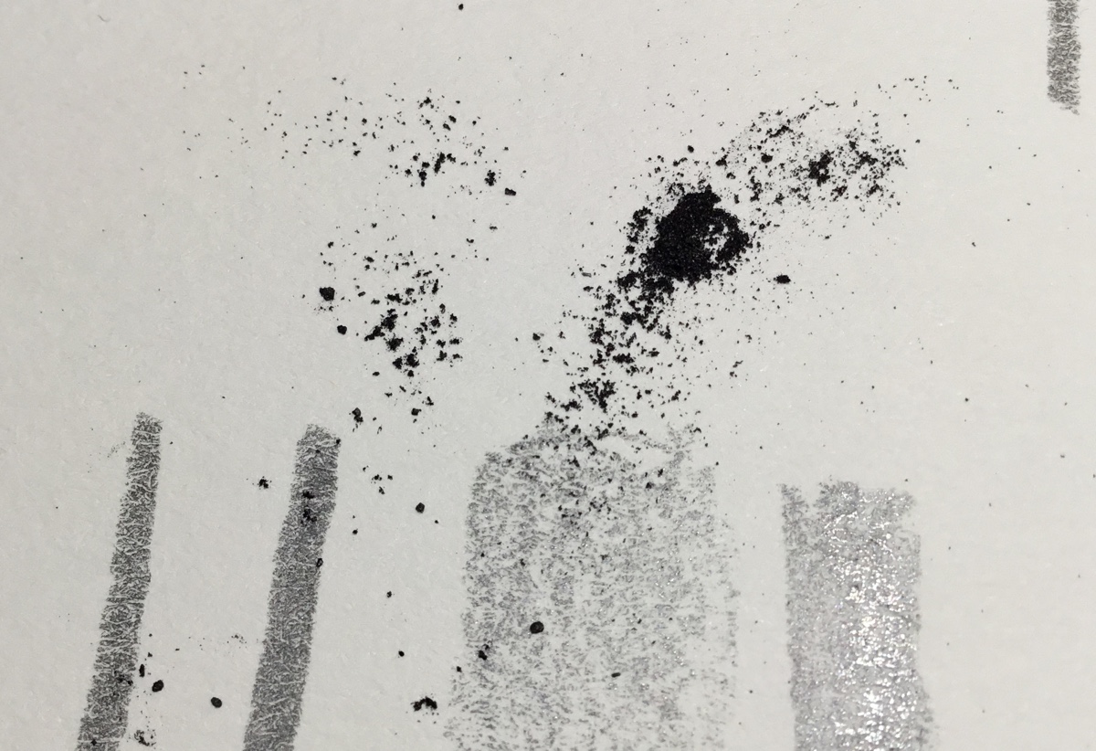 Pencil drawing with graphite dust